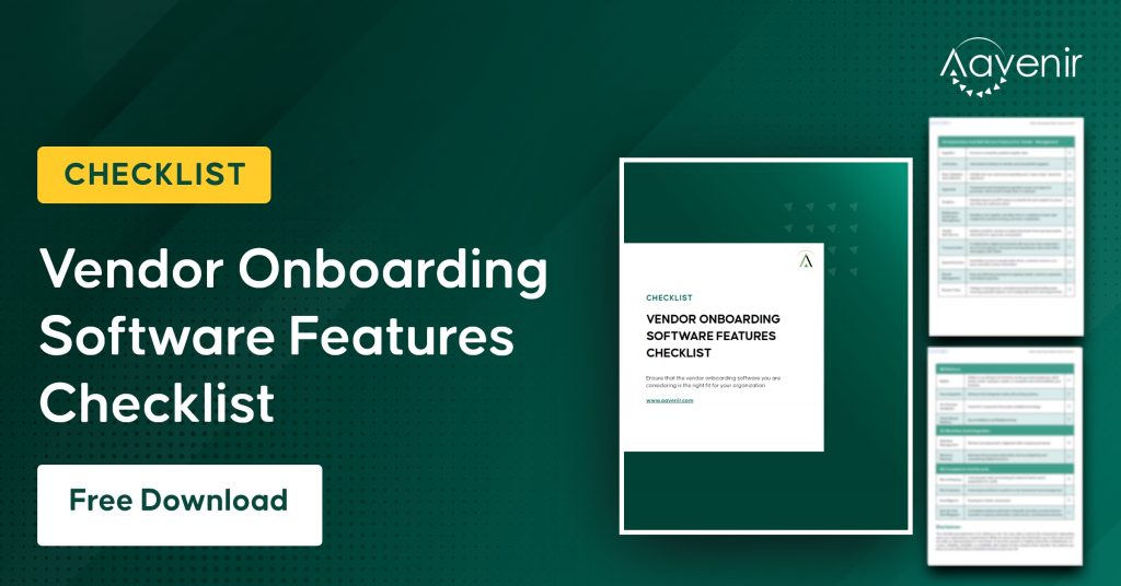Vendor Onboarding 2 Vendor Onboarding Software Features Checklist