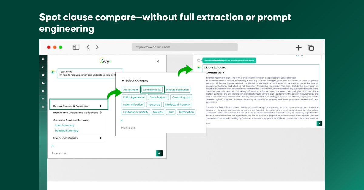 Aavenir Contractflow Spring 2025 Release: Built for the Work You Actually Do 2 Spot clause compare