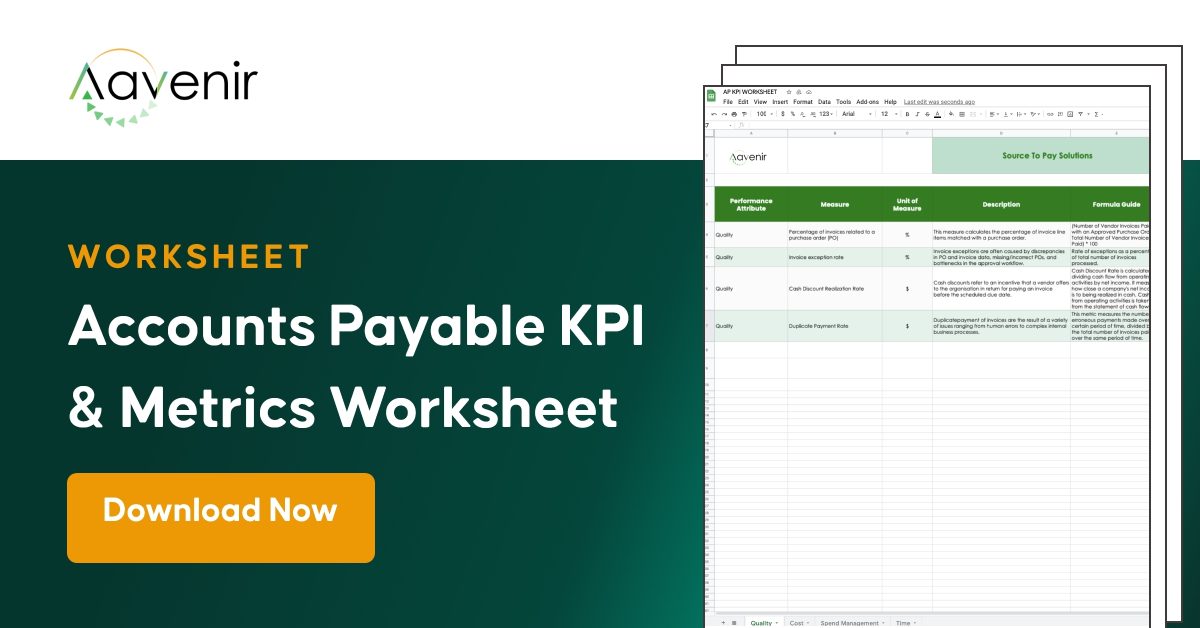 AP KPI and Metrics Worksheet