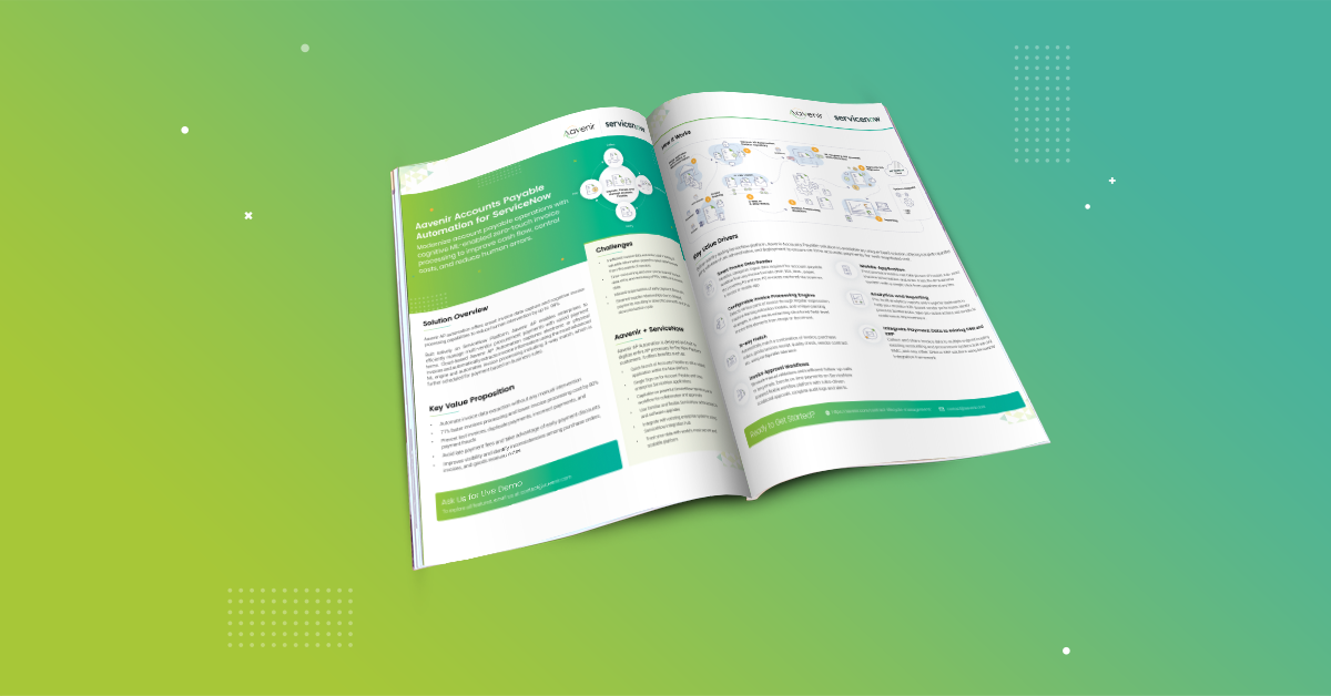 Aavenir Accounts Payable Automation Invoiceflow Datasheet