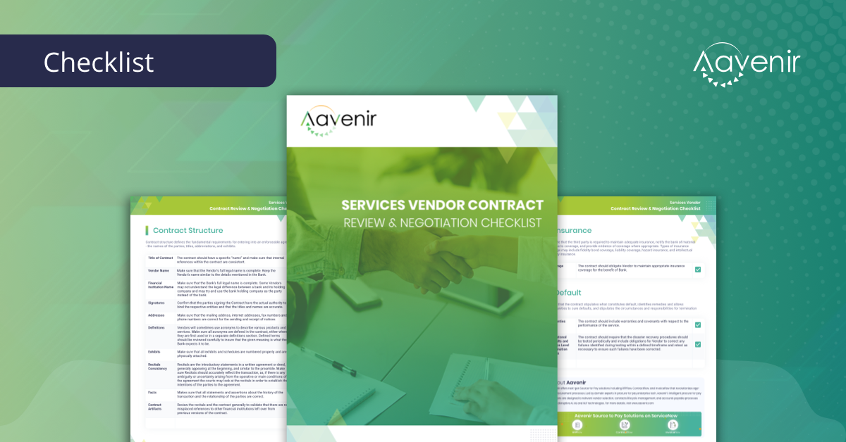Vendor contract review negotiation checklist