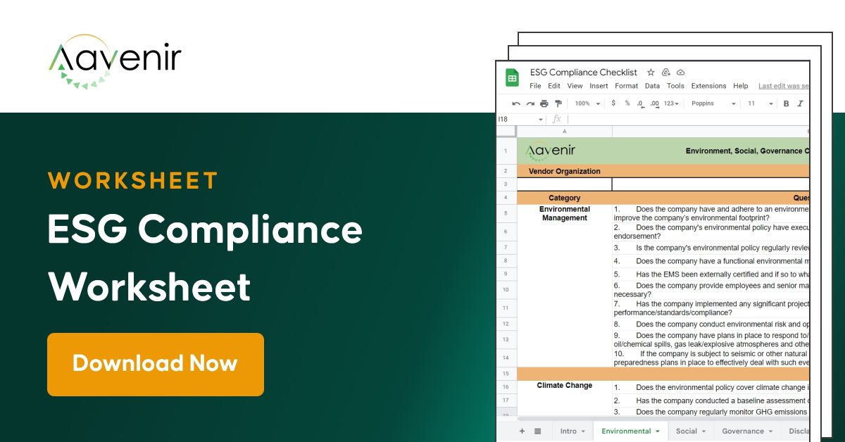 ESG Compliance Worksheet