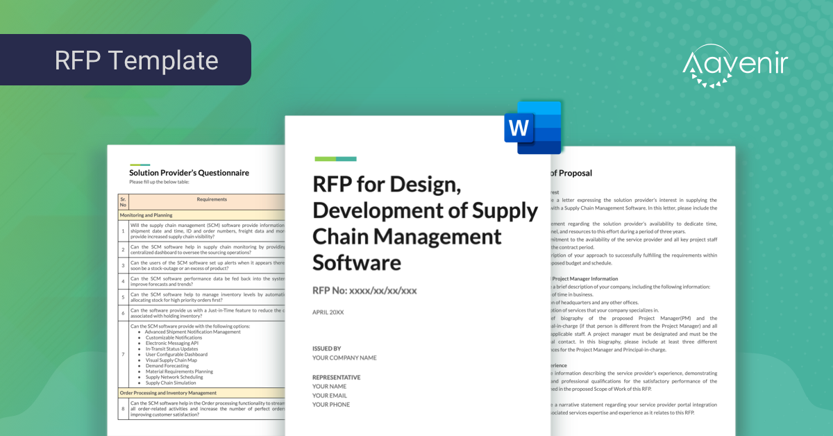 RFP Template for Supply Chain Management