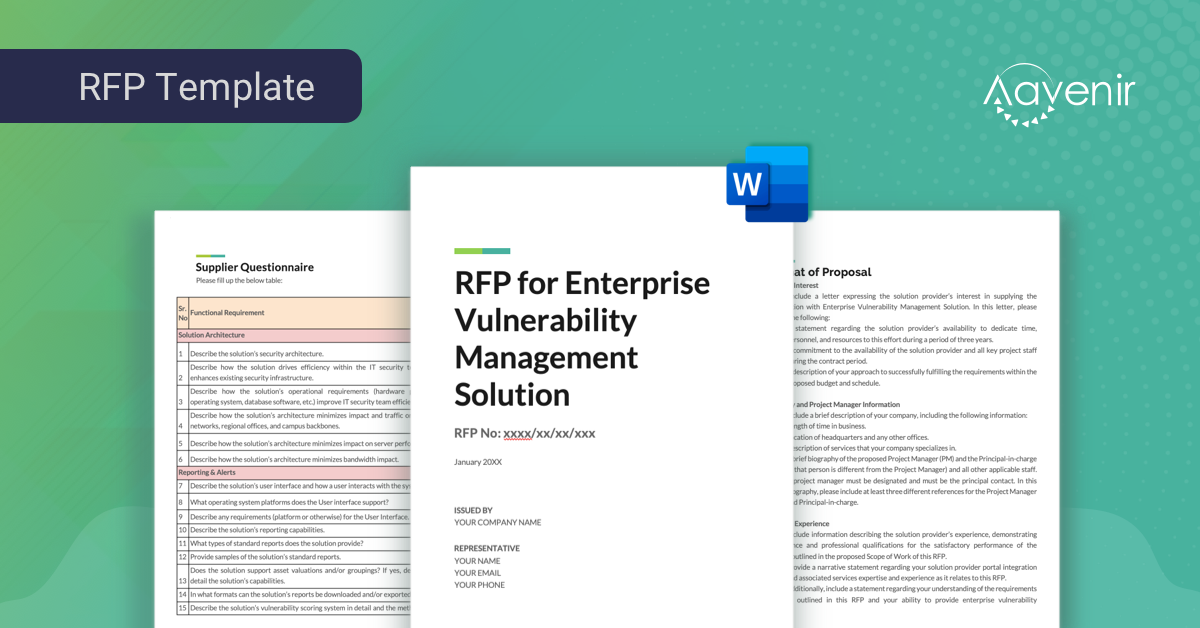 RFP-Template-Enterprise-Vulnerability-Management-Solution-Aavenir