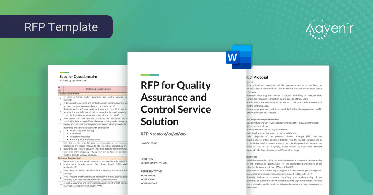 RFP-Template-qualityassuranceandcontrolservicesolution