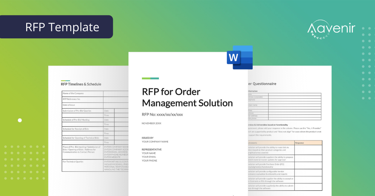 RFP_Template_Order-Management_Solution-Aavenir