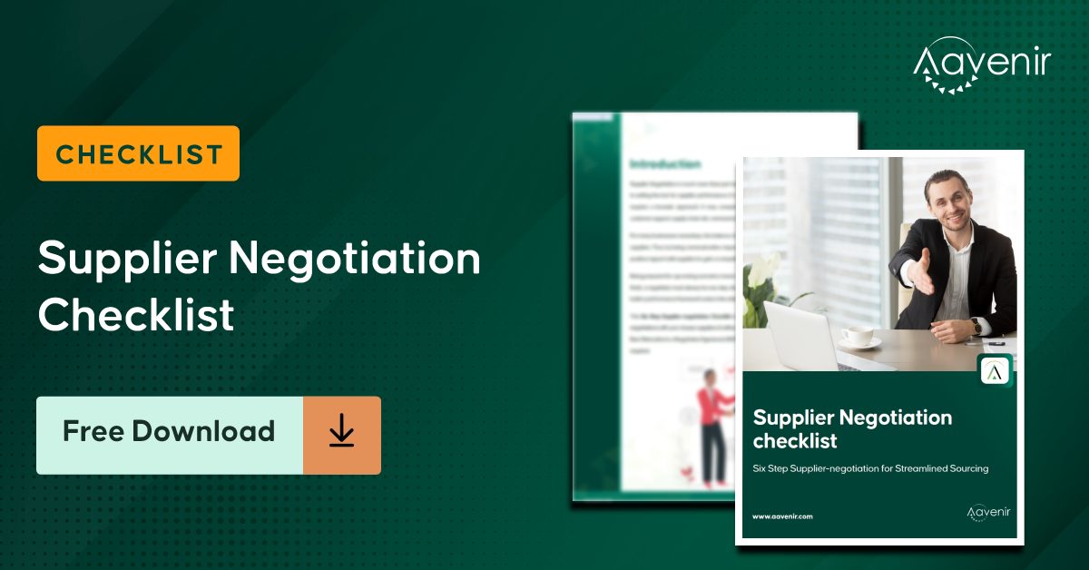 Supplier Negotiation Checklist