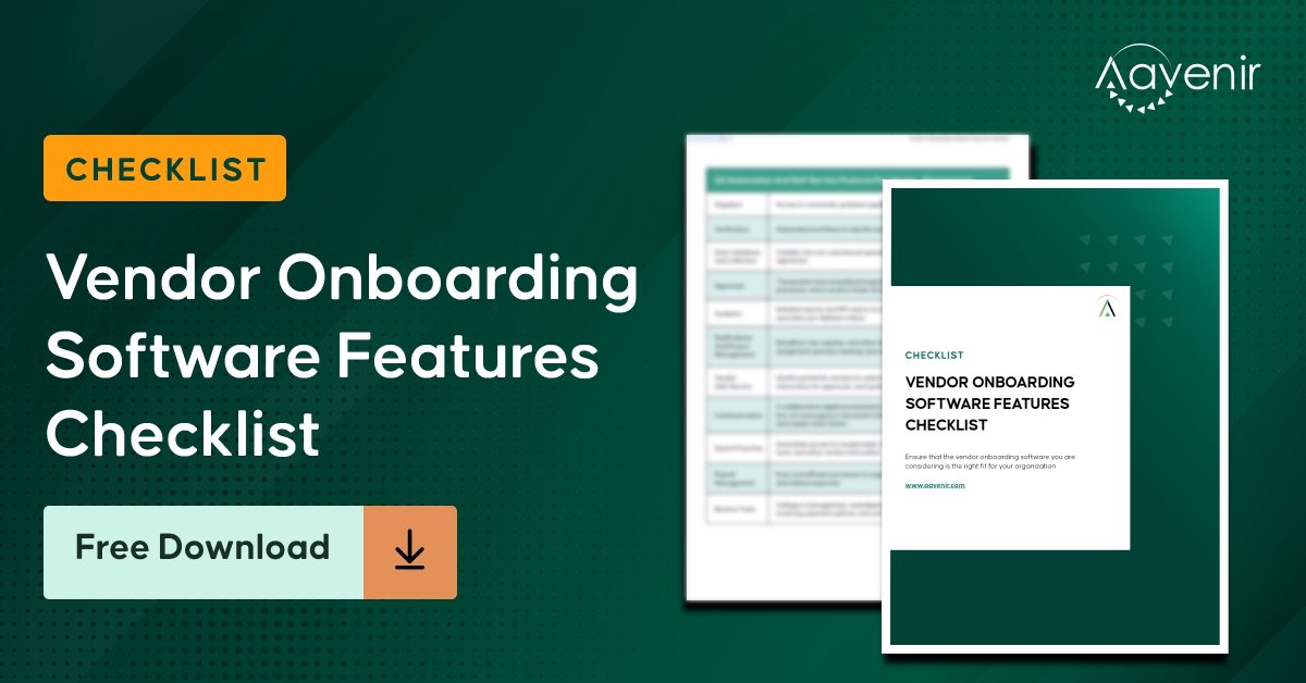 Vendor Onboarding Software Features Checklist