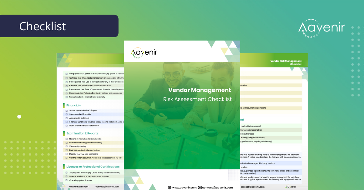 Vendor management risk assessment checklist